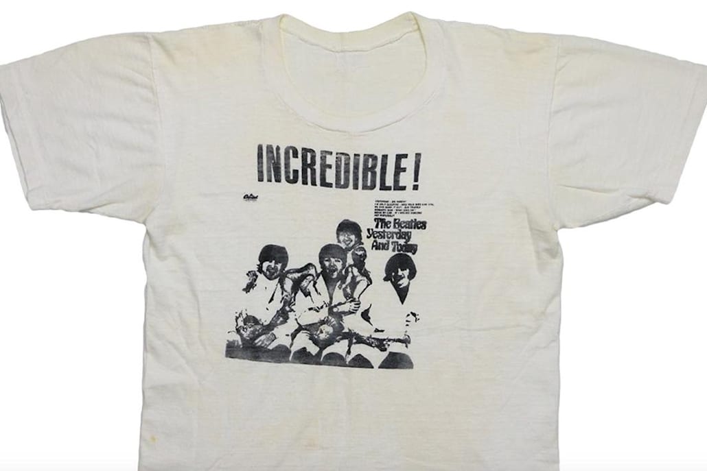 A super-rare Beatles t-shirt from the early '70s.