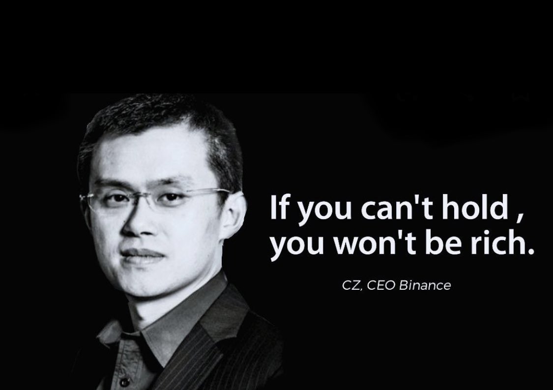 Khai on Twitter: Cz Binance quotes really hit me bad. Look at how much i  could get in a month just by holding. But i sell it for 110$ instead and not
